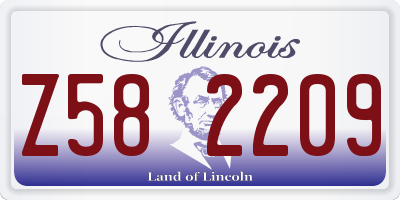 IL license plate Z582209