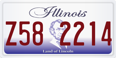 IL license plate Z582214
