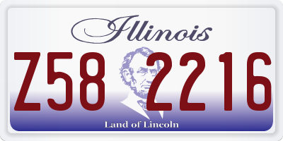 IL license plate Z582216