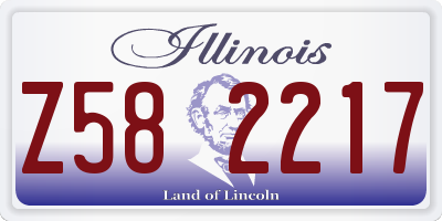 IL license plate Z582217