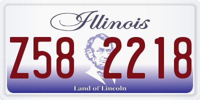 IL license plate Z582218