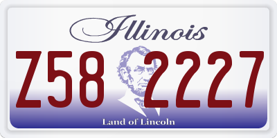 IL license plate Z582227