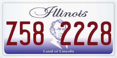 IL license plate Z582228