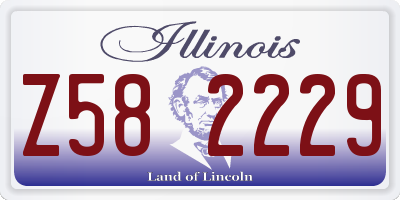 IL license plate Z582229