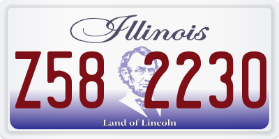 IL license plate Z582230