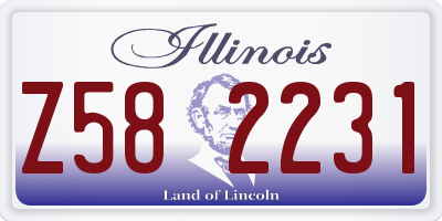 IL license plate Z582231