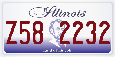 IL license plate Z582232