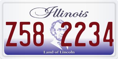IL license plate Z582234