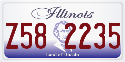 IL license plate Z582235