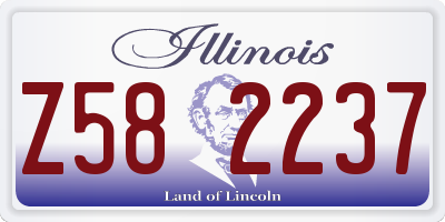 IL license plate Z582237