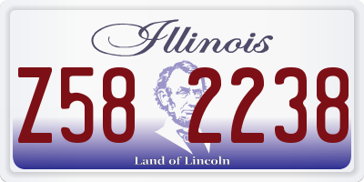 IL license plate Z582238