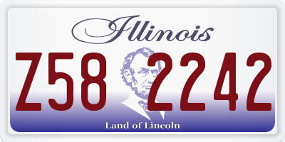 IL license plate Z582242