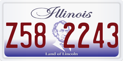 IL license plate Z582243