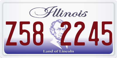 IL license plate Z582245