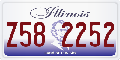 IL license plate Z582252