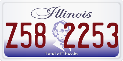 IL license plate Z582253