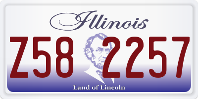 IL license plate Z582257