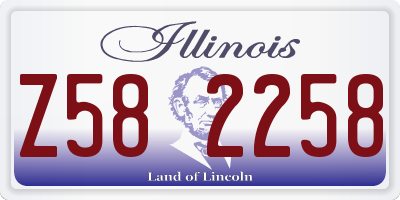 IL license plate Z582258