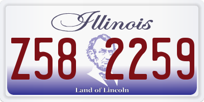 IL license plate Z582259