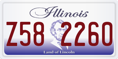 IL license plate Z582260