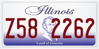IL license plate Z582262