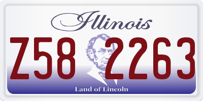 IL license plate Z582263