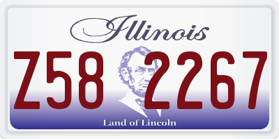 IL license plate Z582267