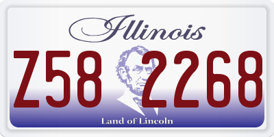 IL license plate Z582268