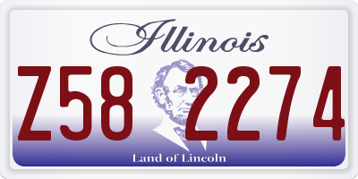 IL license plate Z582274