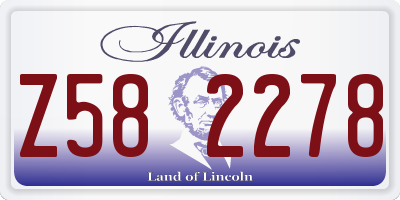 IL license plate Z582278