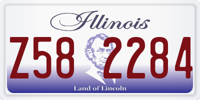 IL license plate Z582284