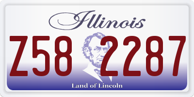 IL license plate Z582287