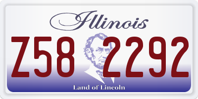 IL license plate Z582292