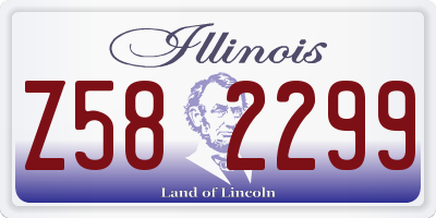 IL license plate Z582299