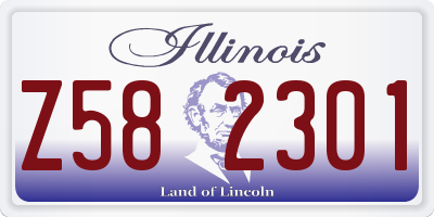 IL license plate Z582301