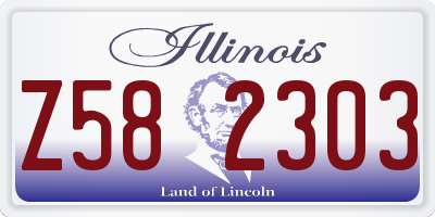 IL license plate Z582303