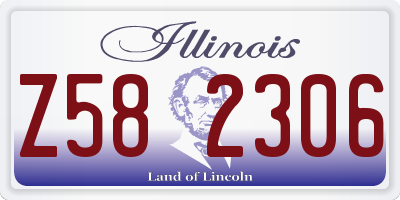 IL license plate Z582306