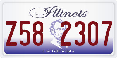 IL license plate Z582307