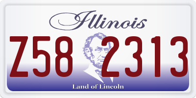 IL license plate Z582313