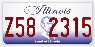 IL license plate Z582315