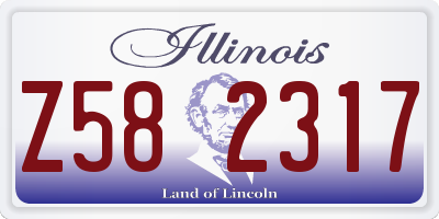 IL license plate Z582317