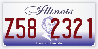IL license plate Z582321