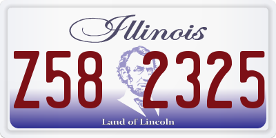IL license plate Z582325