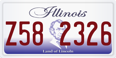 IL license plate Z582326