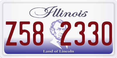 IL license plate Z582330