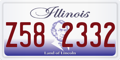 IL license plate Z582332