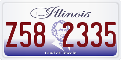 IL license plate Z582335