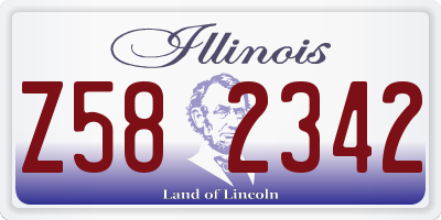 IL license plate Z582342