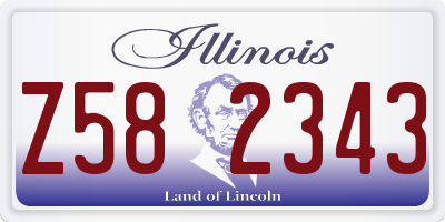IL license plate Z582343
