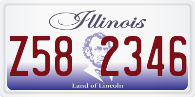IL license plate Z582346